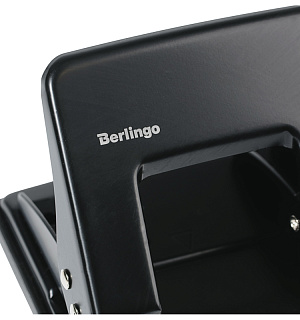 Дырокол Berlingo "Universal" 20л., металлический, черный, с линейкой