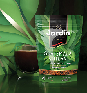 Кофе растворимый JARDIN "Guatemala Atitlan" ("Гватемала Атитлан"), сублимированный, 150 г, мягкая упаковка, 1016-14