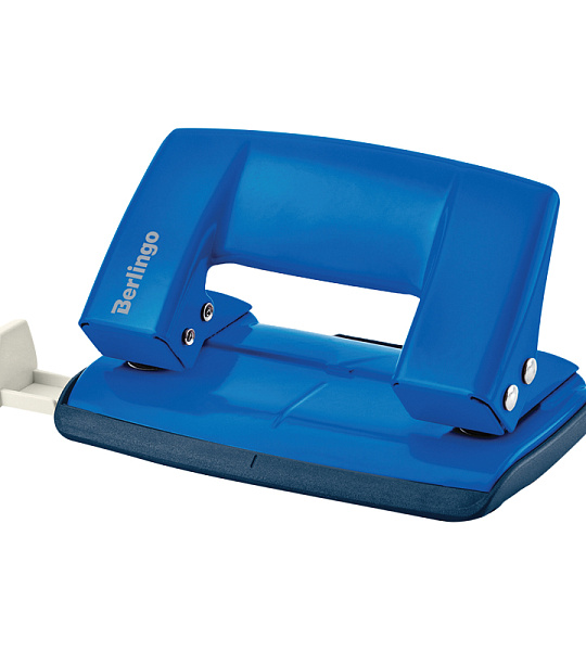 Дырокол Berlingo "Power TX" 10л., металлический, с линейкой, синий