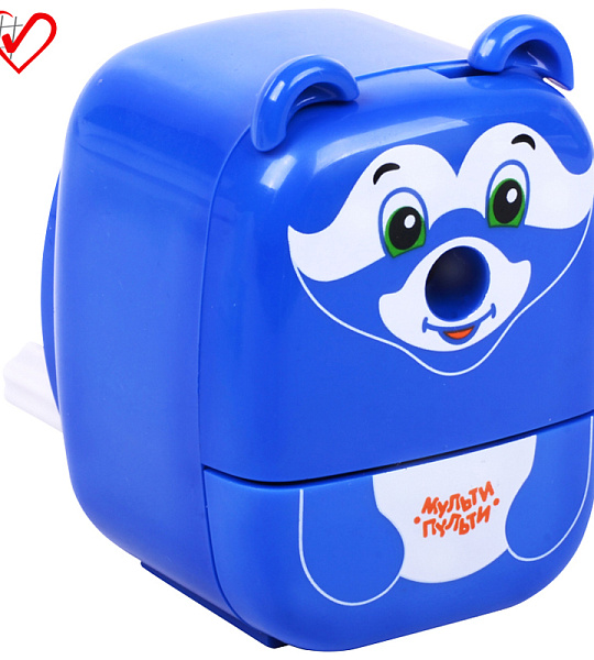 Точилка механическая Мульти-Пульти "Енот", пласт. корпус, инд. упаковка