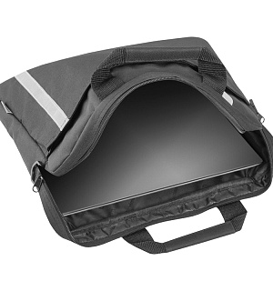 Сумка для ноутбука 15"-16" Defender Shiny, полиэстер, черный, 390*285*40мм