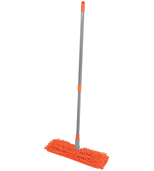 Швабра двусторонняя OfficeClean Professional, телескоп. ручка 70-120см, насадка МОП микрофибра 40 см
