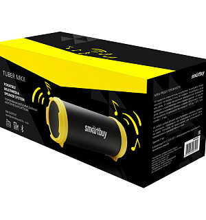 Колонка портативная Smartbuy Tuber MK2, 2*3W, Bluetooth, FM, 1500 мА*ч, до 8 часов работы, желтый, черный