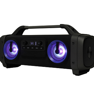 Колонка портативная Smartbuy Valkur, 22W, Bluetooth, AUX, FM, MP3, подсветка, черный