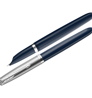 Ручка перьевая Parker "51 Midnight Blue CT" черная, 0,8мм, подарочная упаковка