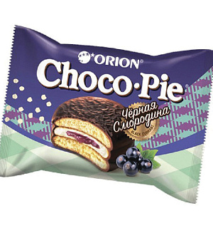 Печенье ORION "Choco Pie Black Currant" темный шоколад с черной смородиной, 360 г (12 штук х 30 г), О0000013002