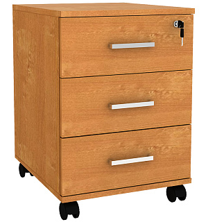 Тумба подкатная Надежда Д-603з с замком, 404*464*595, бук