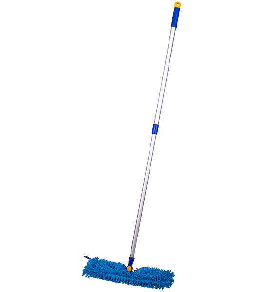 Швабра двусторонняя OfficeClean Professional, алюм. ручка 75-130см, насадка МОП микрофибра 40см