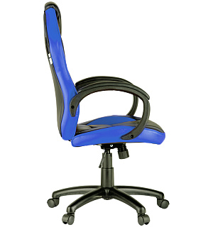 Кресло игровое Helmi HL-S07 "Boost", экокожа/ткань черная/синяя