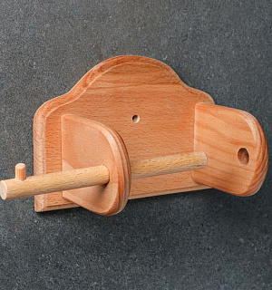 Держатель для туалетной бумаги, 19х14х12 см, массив бука