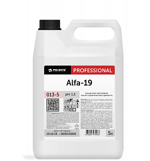 Профхим послестрой кисл д/удал цемента,затирок,ржав Pro-Brite/ALFA-19,5л