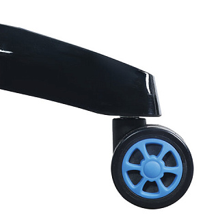 Кресло компьютерное BRABIX "GT Carbon GM-120", две подушки, экокожа, черное/синее, 531930