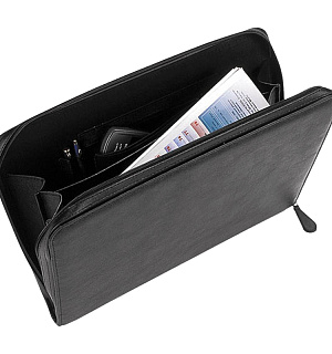 Папка деловая OfficeSpace "Jemini" имп. кожзам, на молнии