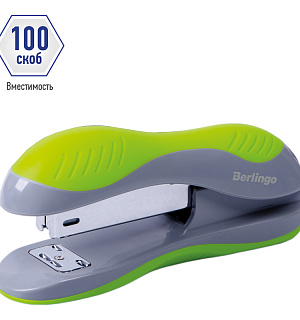 Степлер №24/6, 26/6 Berlingo "Office Soft" до 25л., пластиковый корпус, ассорти