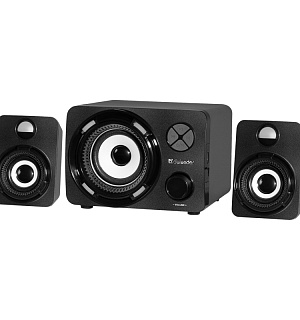 Колонки Defender G11, 2*3W+Subwoofer 5W, Bluetooth 5.0, FM, MP3, USB, SD, подсветка, черный