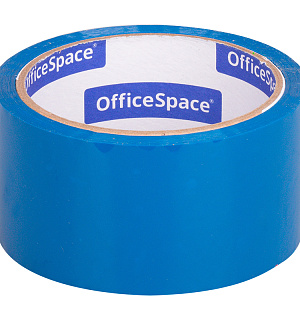 Клейкая лента упаковочная OfficeSpace, 48мм*40м, 45мкм, синяя, ШК