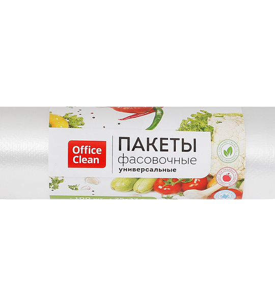 Пакеты фасовочные OfficeClean ПНД, 25*32см, 6мкм, рулон 100шт.