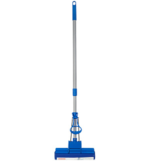 Швабра самоотжимная OfficeClean Professional с губ.насадкой ПВА 27см, двойной отжим, телеск.ручка 70-125см