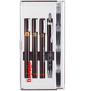 Набор изографов Rotring 0,2/0,3/0,5мм, мех. карандаш 0,5мм, чернила