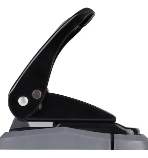 Дырокол OfficeSpace 35л., металлический, черный, с линейкой