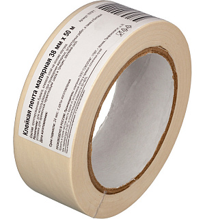 Клейкая лента  малярная  38ммх50м, крепированная