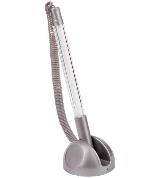 Ручка шариковая настольная OfficeSpace "Reception" синяя, 0,7мм, серый корпус