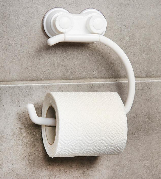 Держатель на присосках для туалетной бумаги «Белая коллекция», 14,5×17×3 см