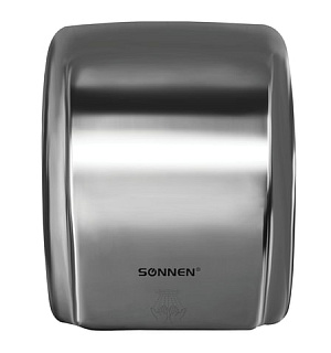 Сушилка для рук SONNEN HD-230S, 2100 Вт, нержавеющая сталь, антивандальная, хром, 604195