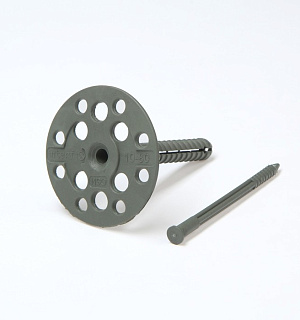 Дюбель ТУНДРА krep для утеплителя с пластиковым гвоздем, 10x80 мм, 50 шт.