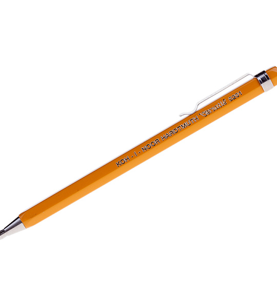 Карандаш цанговый Koh-I-Noor "Versatil" 2мм, желтый корпус, металл. клип