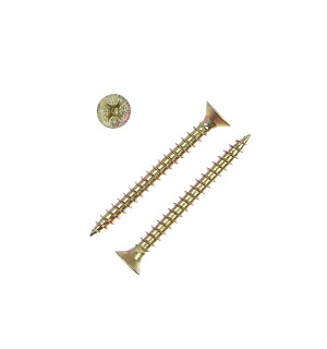 Саморез универсальный желтый, 5х50, в пакете 8 шт.