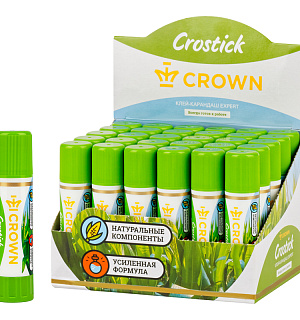 Клей-карандаш Crown "Expert", 08г, ПВП