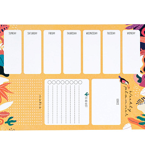 Планер на неделю MESHU 148*210мм (А5), 30л., "Bright life", на склейке