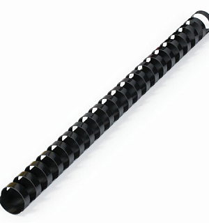 Пружины пластиковые для переплета, КОМПЛЕКТ 100 шт., 19 мм (для сшивания 121-150 л.), черные, BRAUBERG, 530924