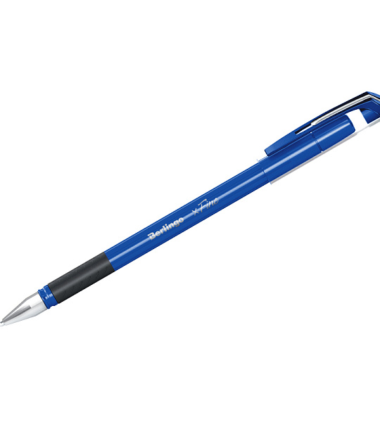 Ручка шариковая Berlingo "xFine" синяя, 0,3мм, грип