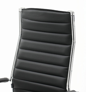 Кресло офисное BRABIX "Style EX-528", экокожа, хром, черное, 531947