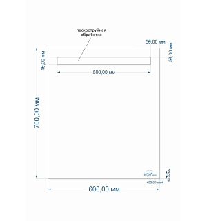 Зеркало Cersanit LED 010 BASE 60 x 70 см, с подсветкой