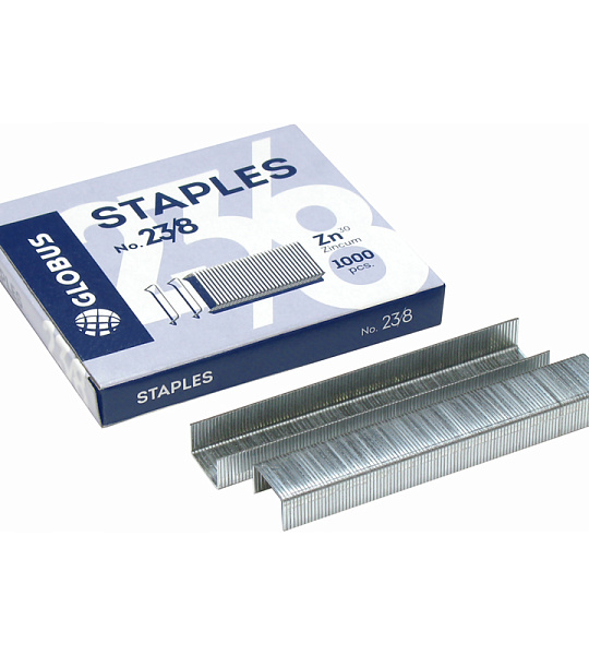 Скобы для степлера №23/8 Globus, оцинкованные, 1000шт.