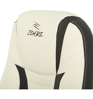Кресло игровое ZOMBIE 8/8N/WH-BLACK, PL, экокожа черный/белый, топ-ган (до 180кг)