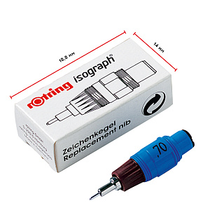 Пишущий элемент для изографа Rotring 0,7мм, картон. упаковка