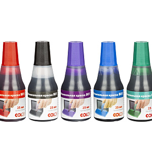 Краска штемпельная 801 на вод.-глиц.осн.красн.25мл (аналог 7011)Colop Герма