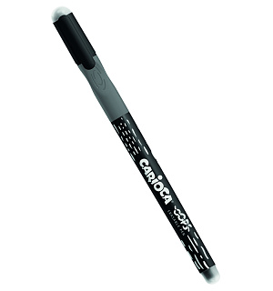 Ручка гелевая стираемая Carioca "Oops" черная, грип, 0,7мм