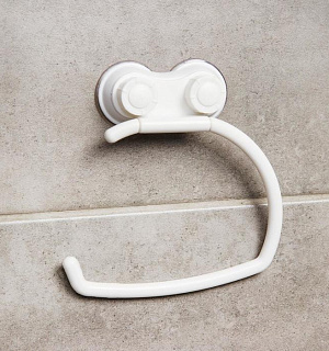 Держатель на присосках для туалетной бумаги «Белая коллекция», 14,5×17×3 см