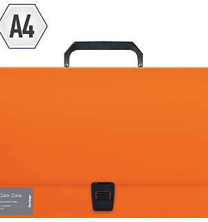 Папка-портфель 1 отделение Berlingo "Color Zone" A4, 330*230*35мм, 1000мкм, оранжевая