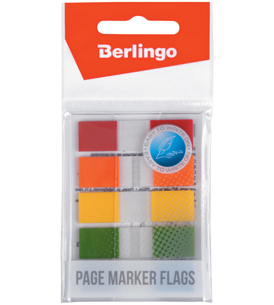 Флажки-закладки Berlingo 45*12мм, 20л*5 неоновых цветов, европодвес
