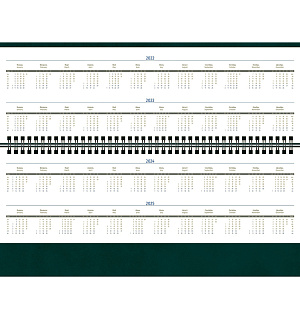 Планинг недатированный, 64л., 330*130мм, кожзам, Berlingo "Vivella Prestige", зеленый