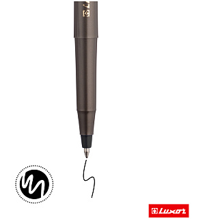 Ручка-роллер Luxor черная, 0,7мм, одноразовая