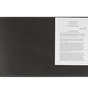 Коврик на стол Attache 38х59см черный с прозрачным листом