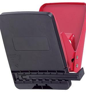 Дырокол Berlingo "Universal" 40л., металлический, ассорти, с линейкой