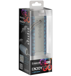 Колонка портативная Defender Enjoy S700, 2*5W, Bluetooth, FM, microSD, USB, 1200мА*ч, синий